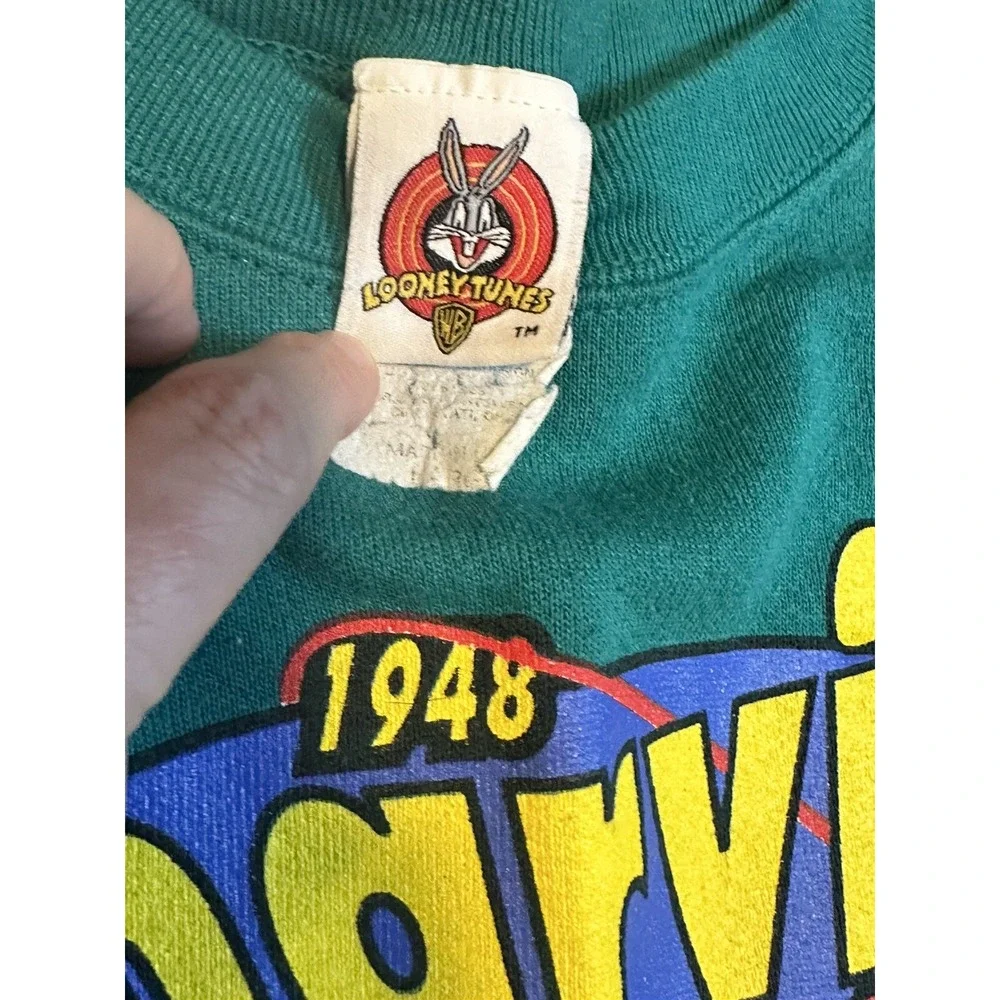 Vintage‎ Marvin Martian Sweatshirt Pullover 1997 Looney Tunes Embroidered